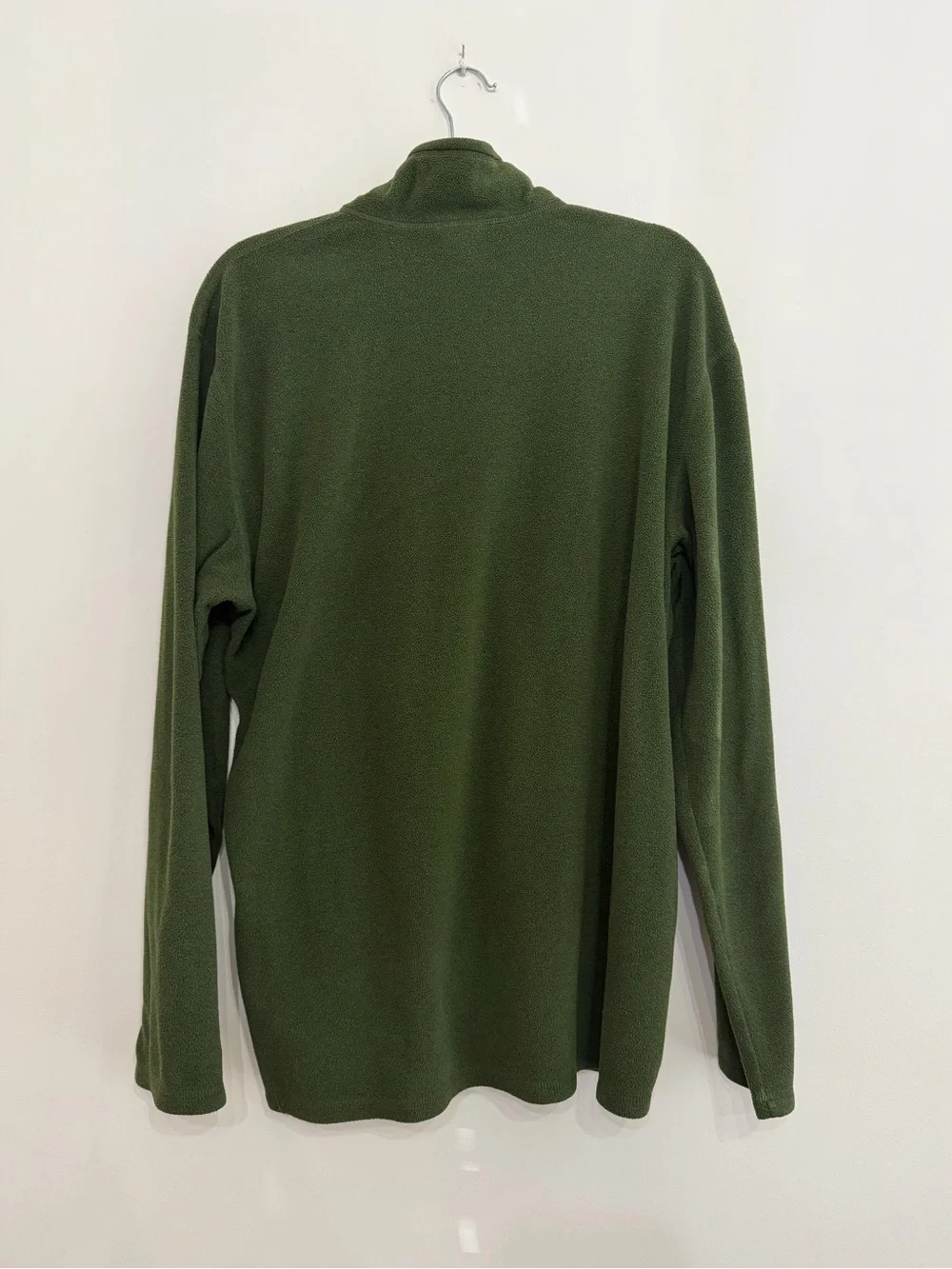 The North Face Men's Olive Green Quarter-Zip Fleece Pullover XL